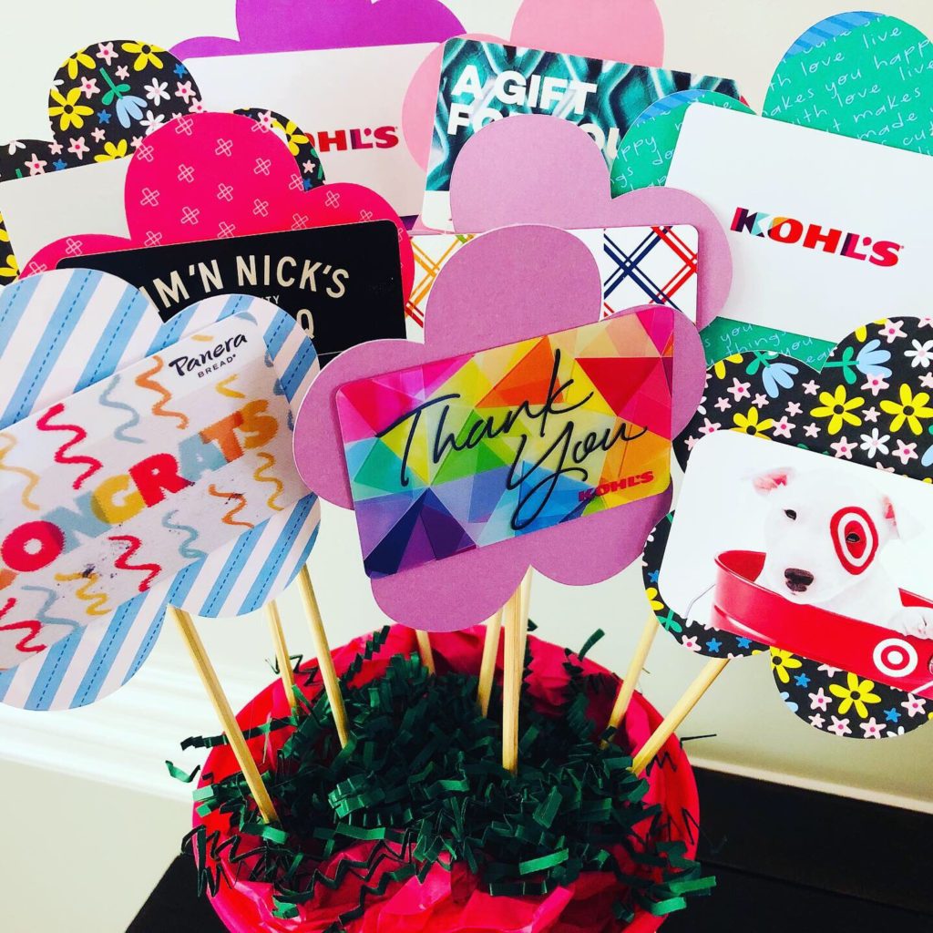 Gift Card Bouquet for Teachers Glitter On A Dime