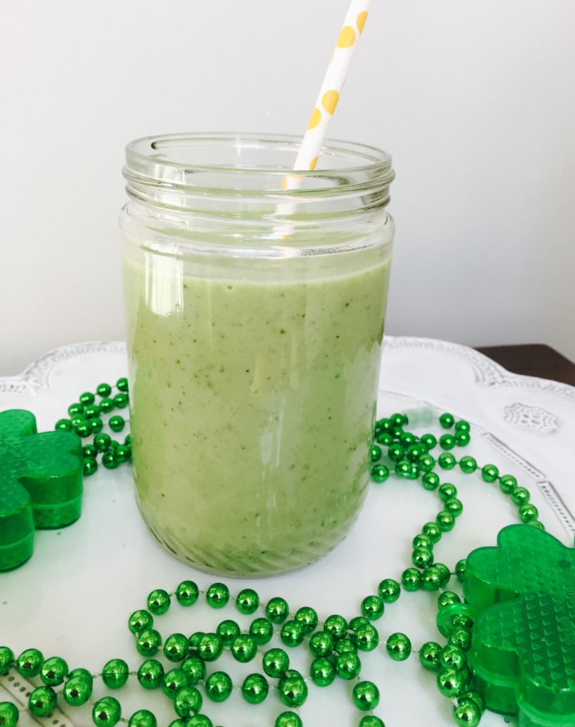 Shamrock Smoothie - fun green smoothie recipe for St. Patrick's Day