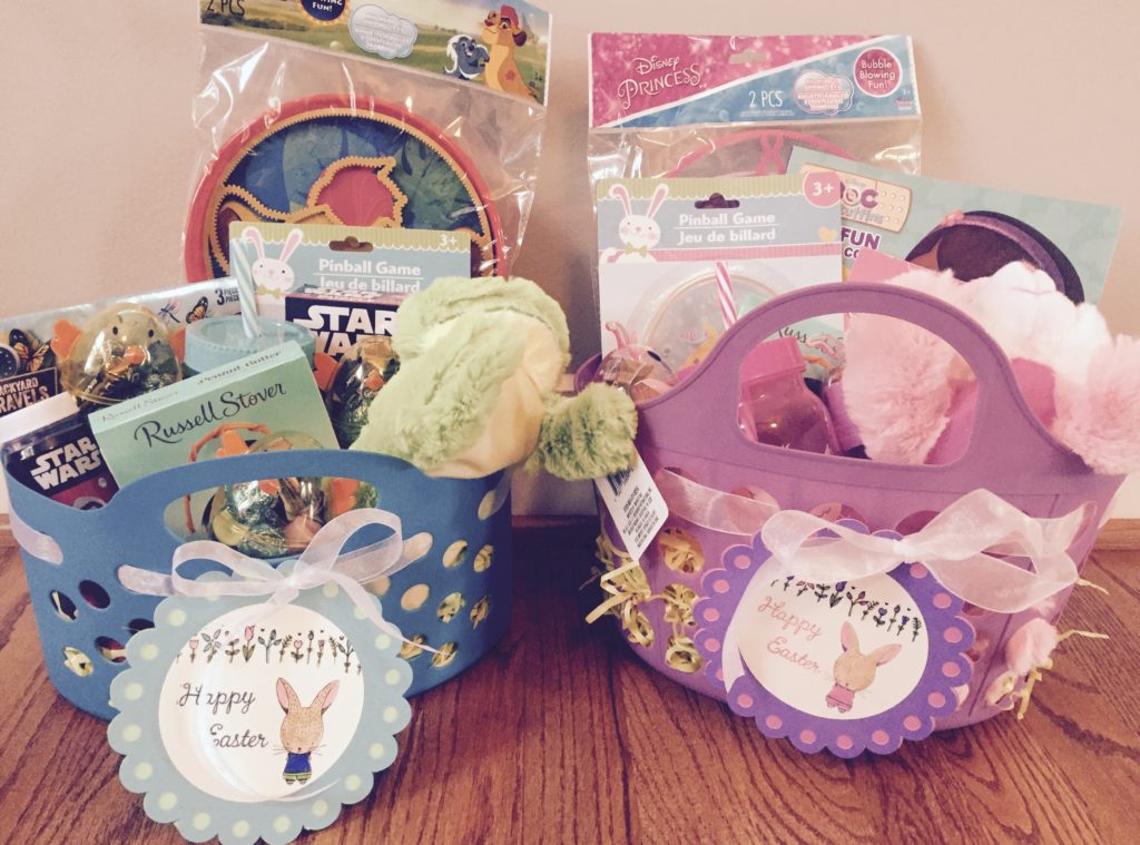 Dollar Tree Easter Baskets - Make amazing Easter baskets really inexpensive with items from Dollar Tree! So many fun basket fillers for only $1! I used bubbles, stuffed animals, summer toys, and more!