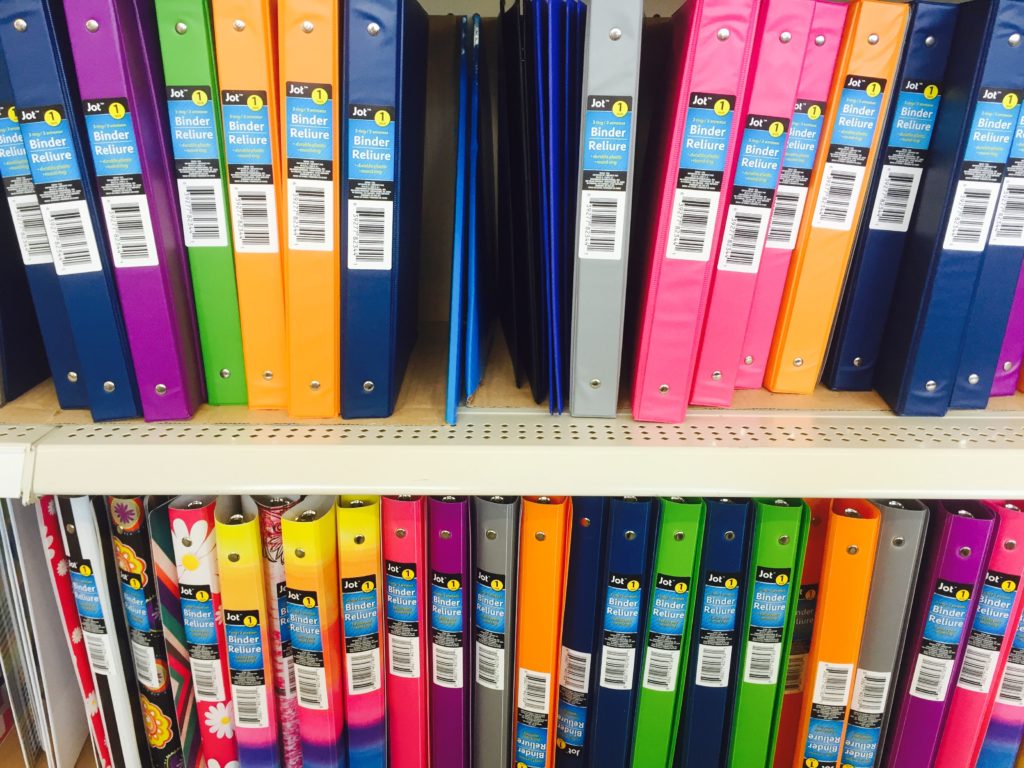 School Supplies at Dollar Tree