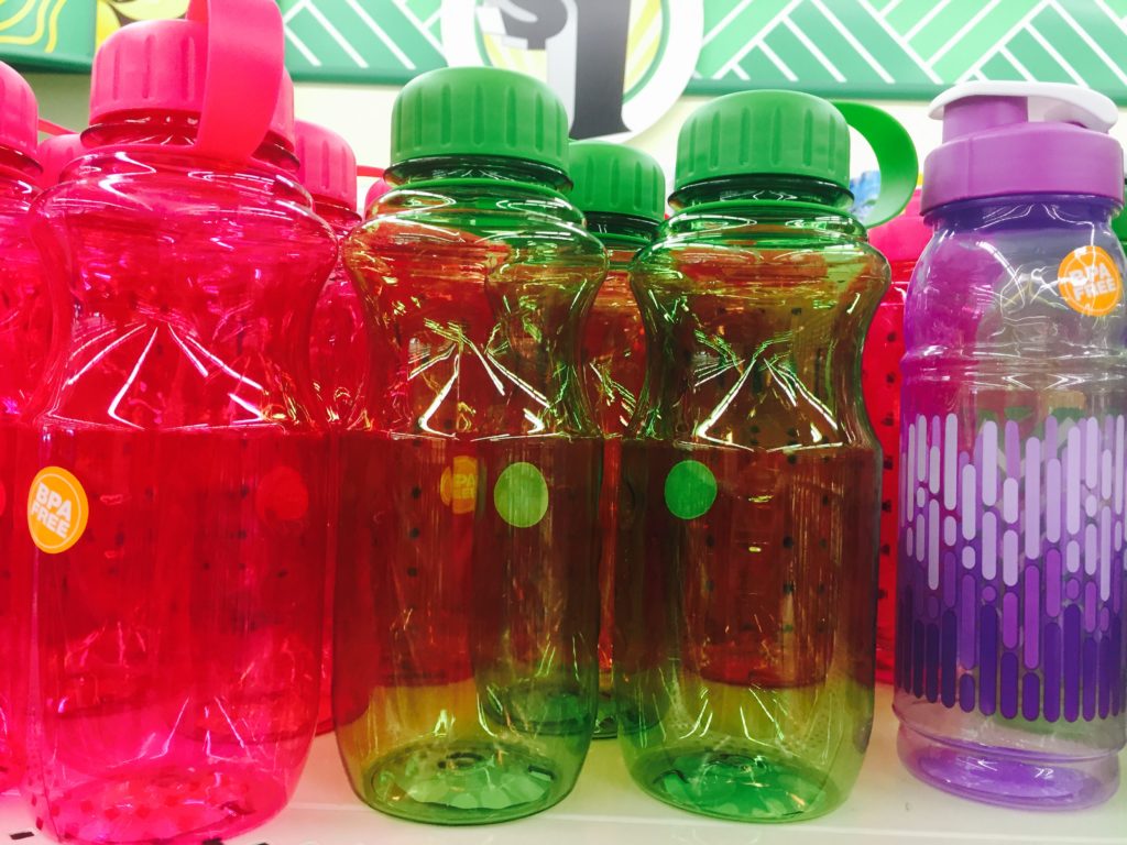 water bottles from dollar tree