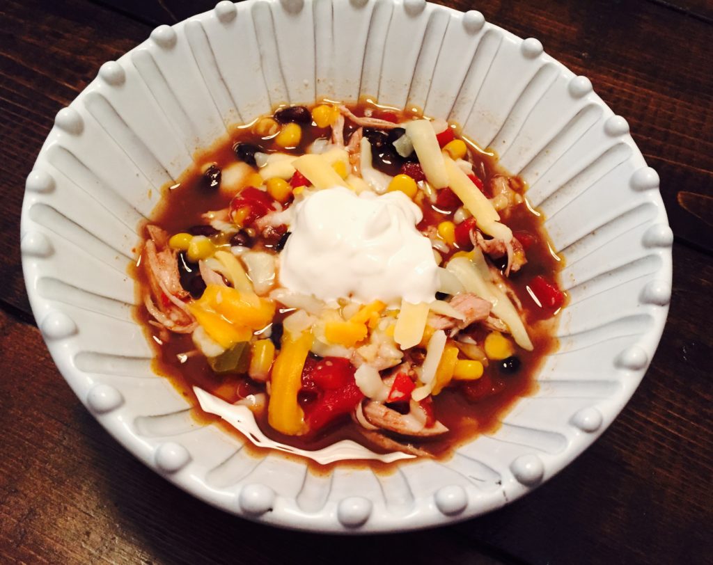 Slow Cooker Chicken Taco Soup - Super Easy Recipe for the Crock Pot