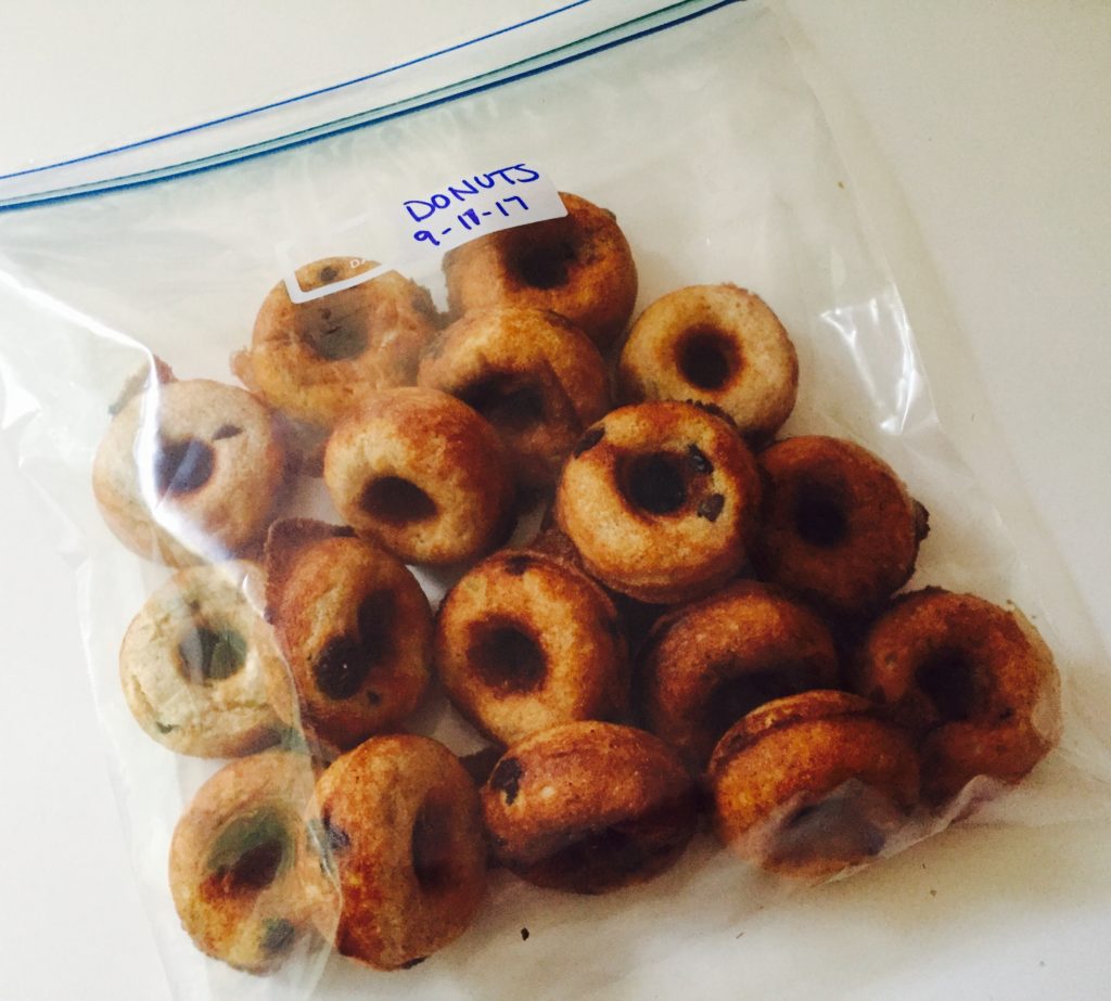 Whole Grain Mini Donuts are great for the freezer!