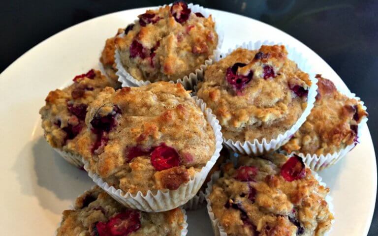 Healthy Cranberry Yogurt Muffins