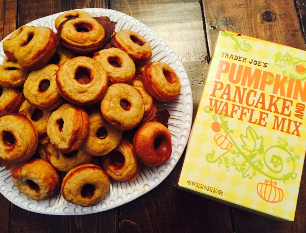 Pumpkin Mini Donuts from Trader Joe's Pancake Mix