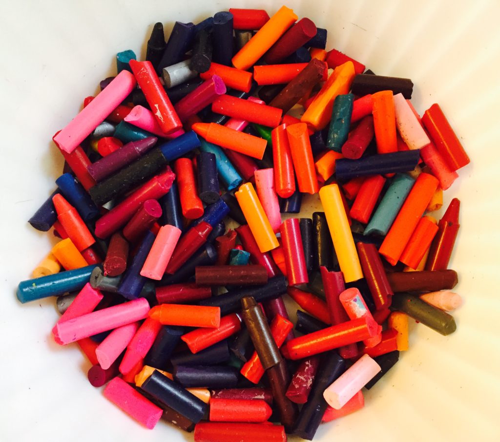 Glitter Crayon Hearts