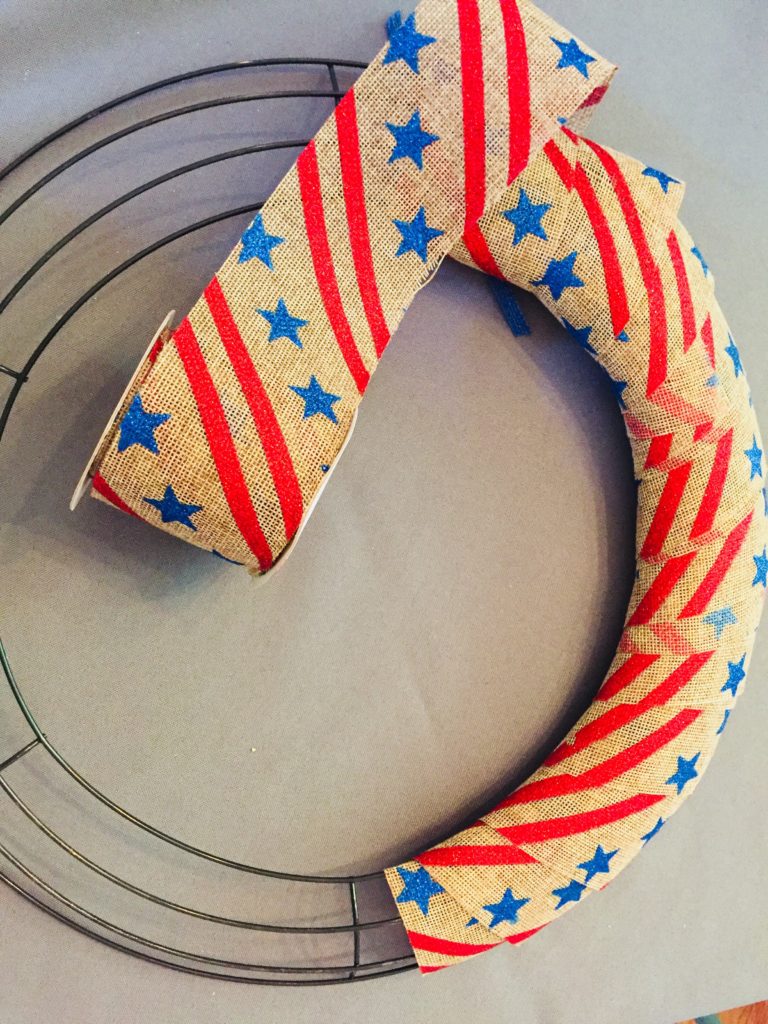 Simple Dollar Tree Patriotic Wreath