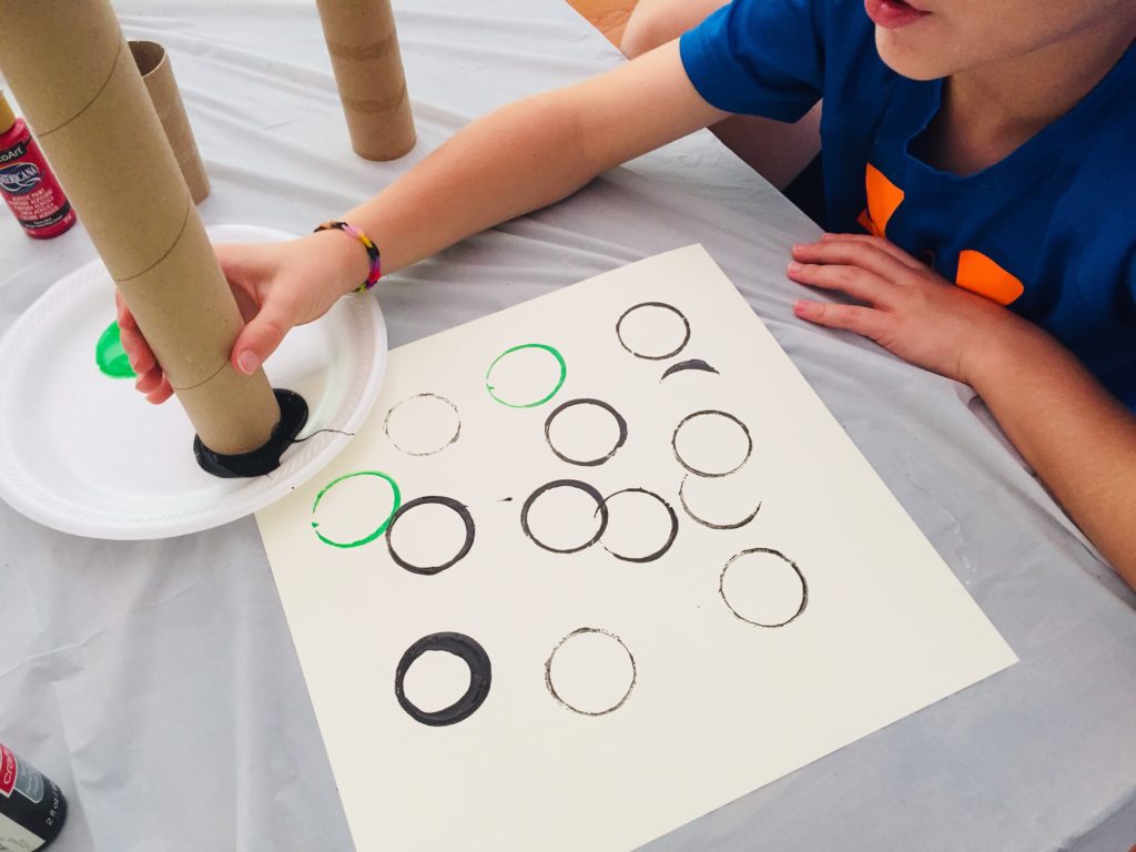 Olympic Ring Circle Painting