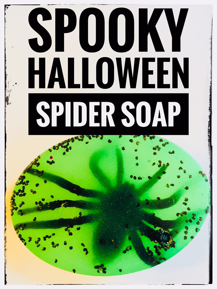 Spooky Halloween Soap - Easy to make with cheap plastic spiders!