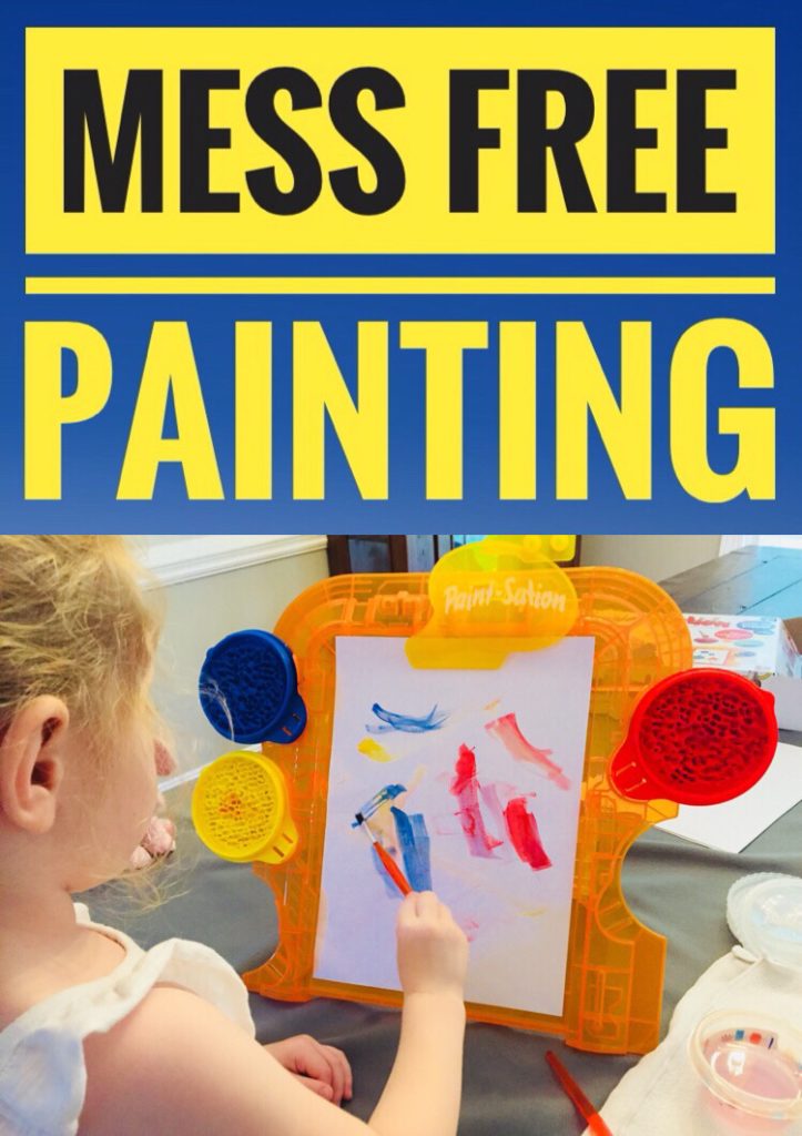 Paint-Sation mess free painting activity for kids! It's a total mom win and perfect for preschoolers who love to paint.