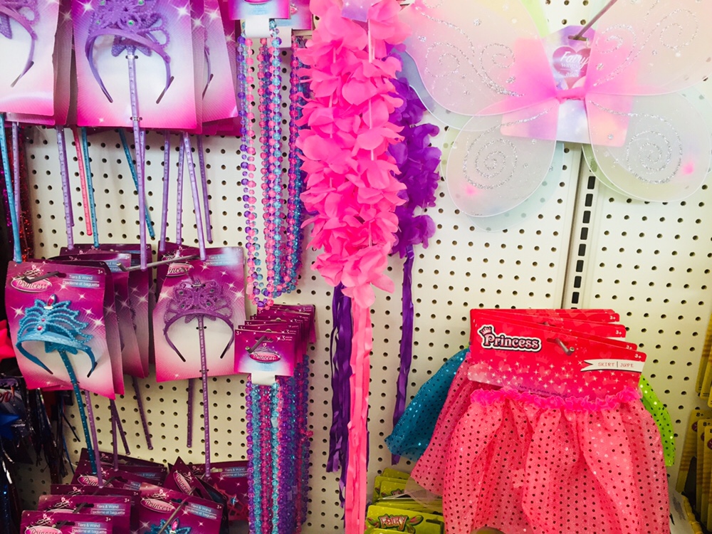 Princess dress up clothes at Dollar Tree