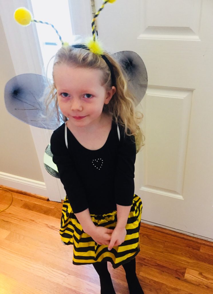 Bumblebee costume from Dollar Tree