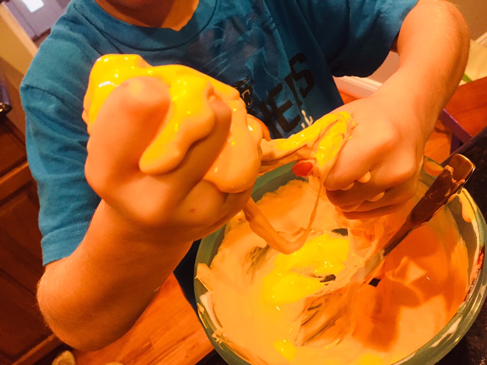 Fluffy Orange Halloween Slime