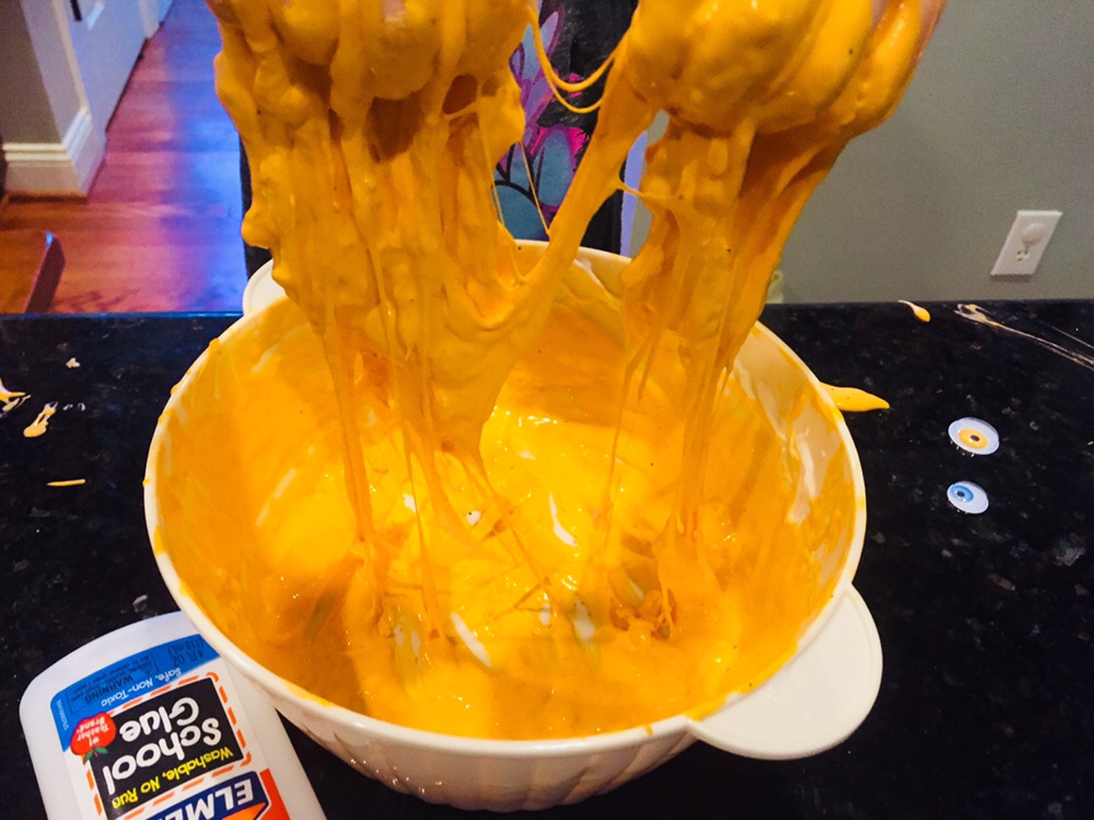 Fluffy Orange Halloween Slime