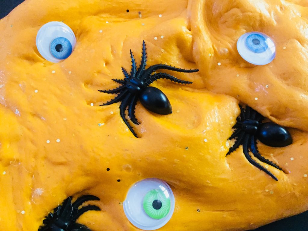 Fluffy Orange Halloween Slime