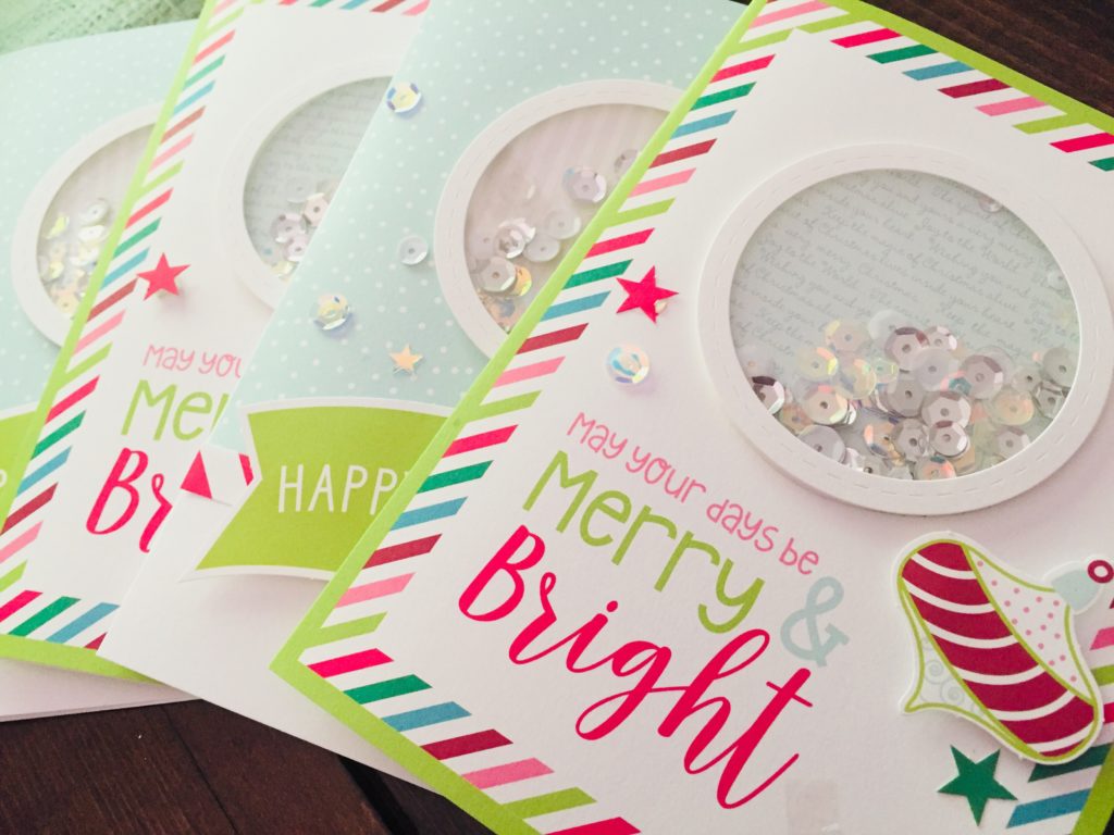 Holiday Sparkle Shaker Cards