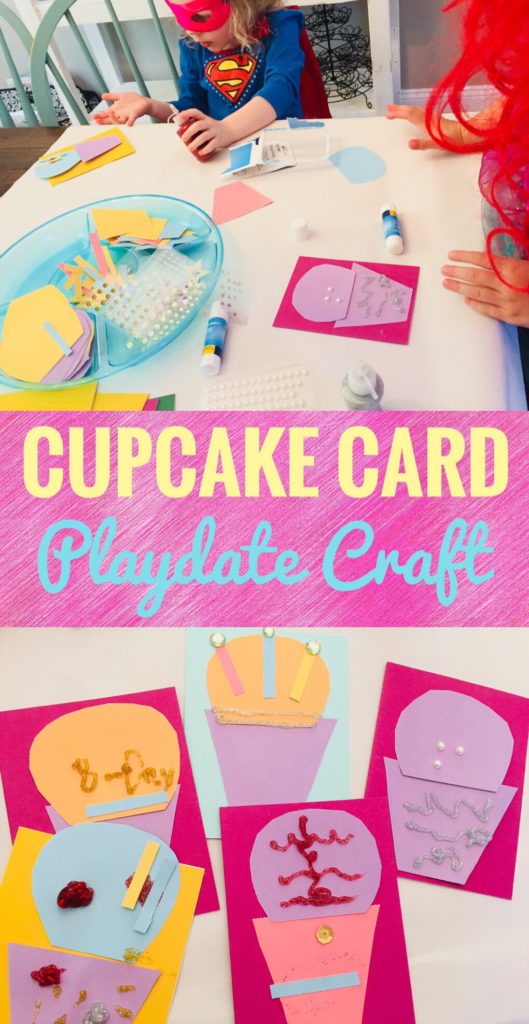 This Cupcake Card Playdate Craft is so cute and fun! Let the kids make their own birthday cards together. It would be a fun party craft too!