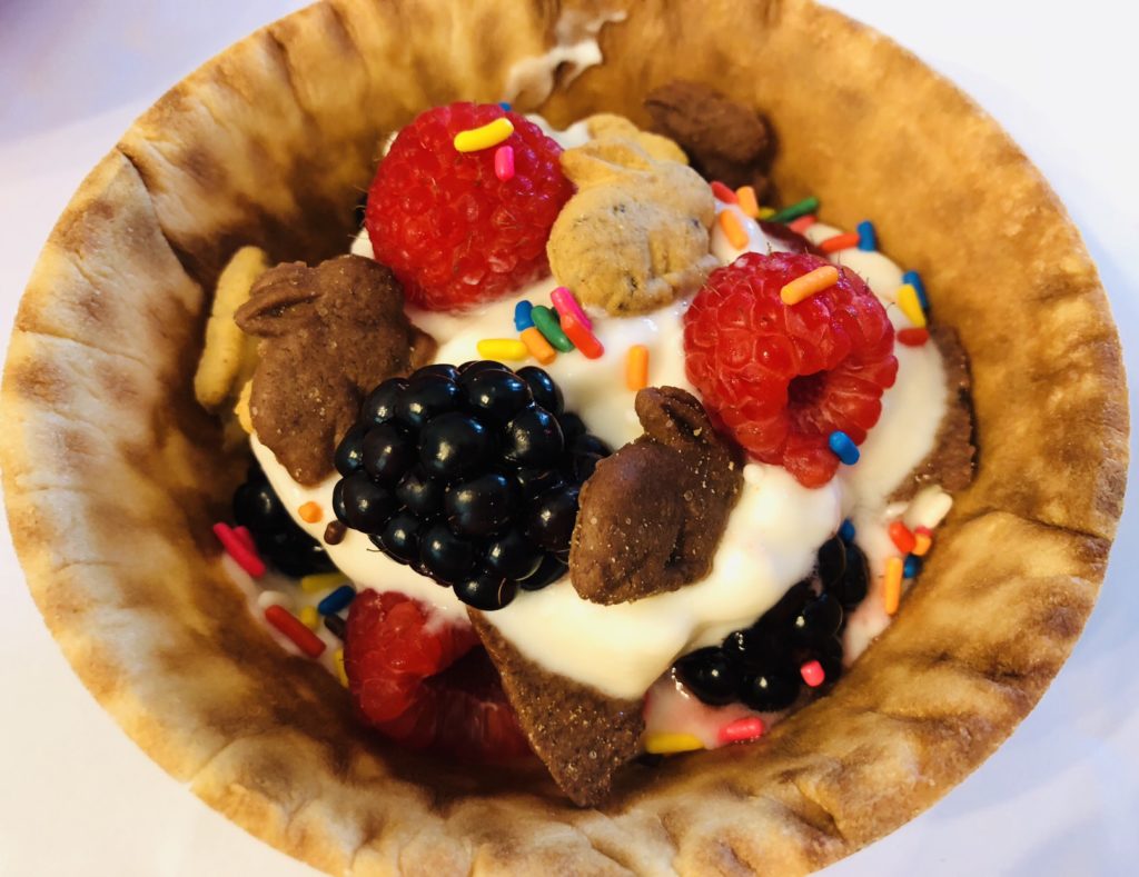 Yogurt Walffle Bowl Sundaes