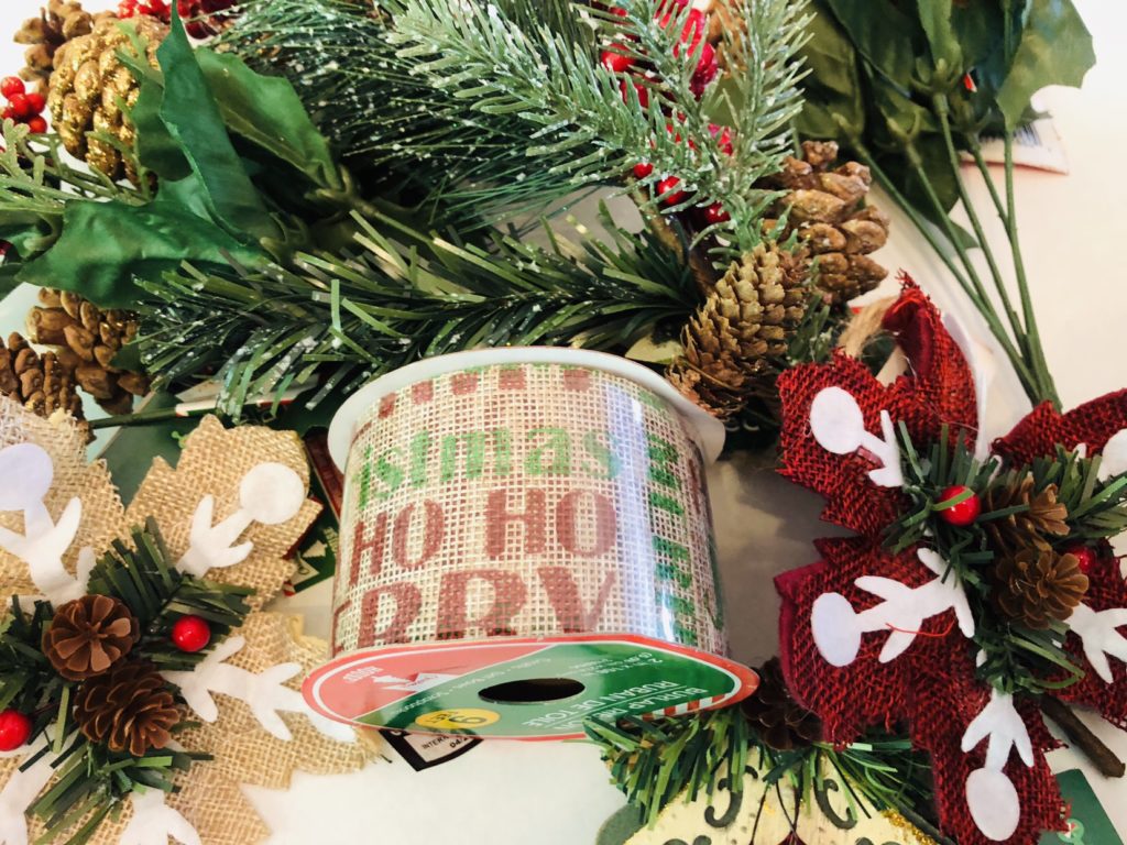 Dollar Tree Christmas Wreath Supplies