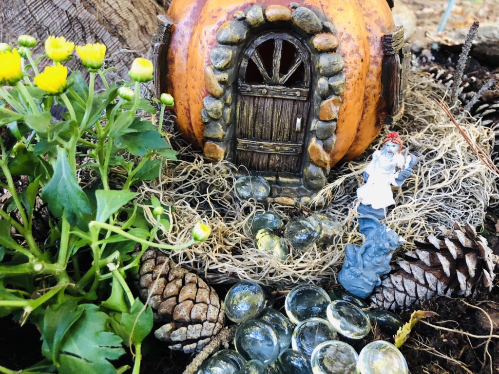 Creating Spooky Fall Fairy Garden