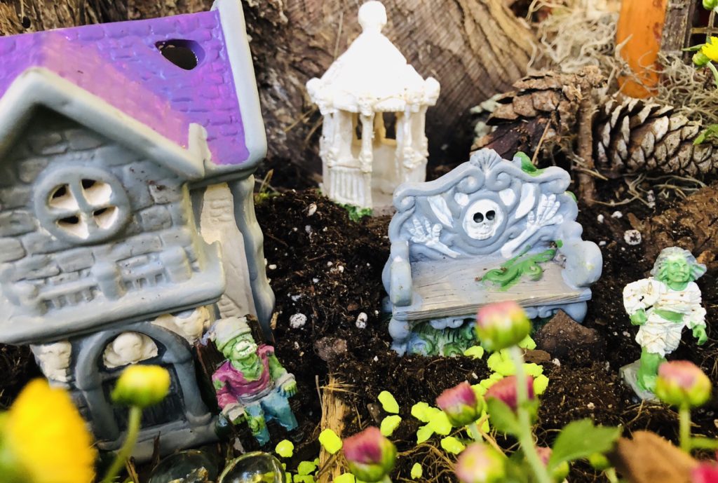 Creating Spooky Fall Fairy Garden