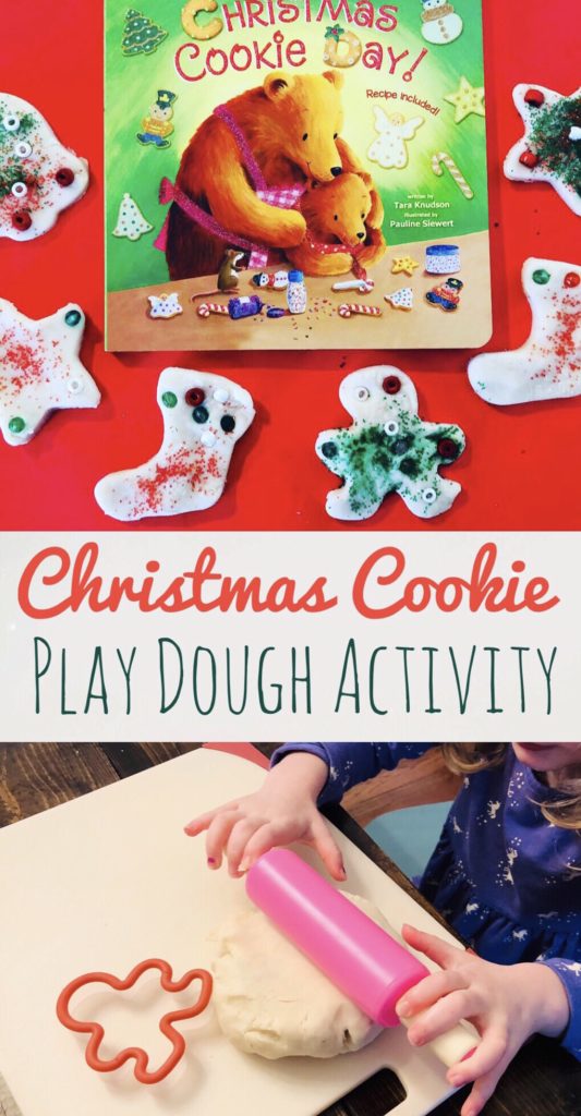 Christmas Cookie Play Dough Activity - Fun Holiday Activity based on the book Christmas Cookie Day! Great recipe for Christmas Cookie Play Dough.