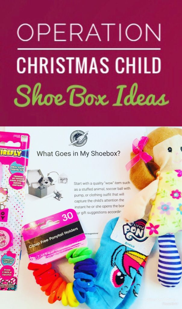 Operation Christmas Child Shoe Box Ideas - OCC Collection Week is coming up. Check out the fun items we found at Dollar Tree for our shoeboxes.