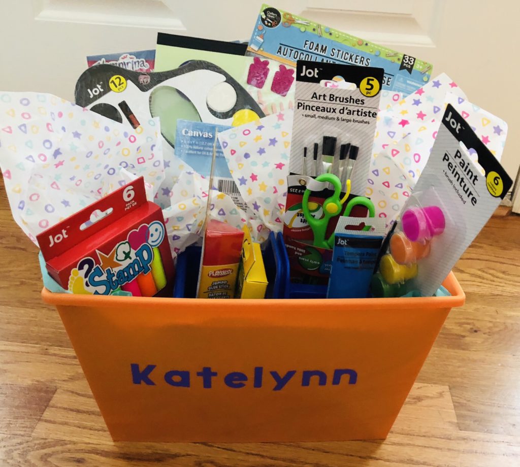 Dollar Tree Arts and Crafts Gift Basket