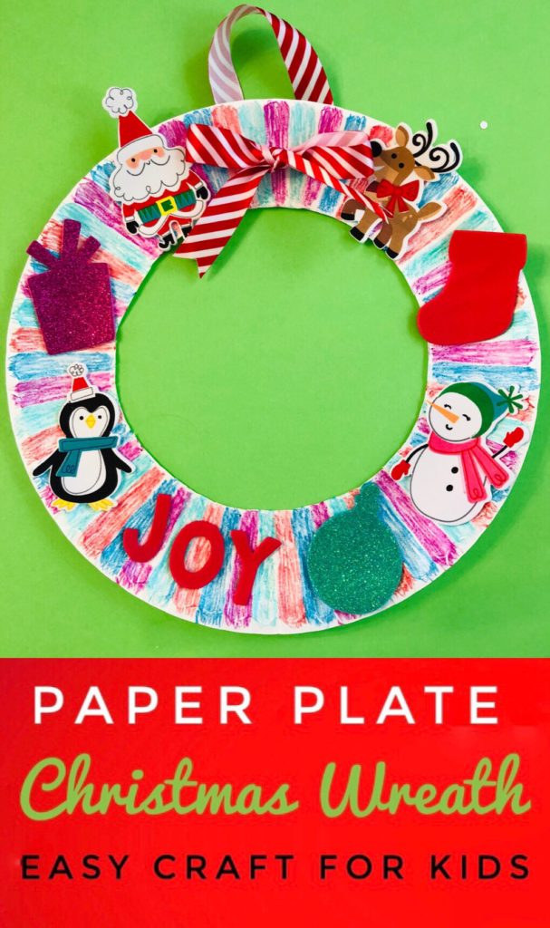 Easy Paper Plate Christmas Wreaths are the perfect craft for holiday class parties! So simple and mess free for preschoolers and kids of all ages!