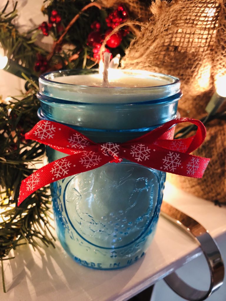 Christmas Cookie Mason Jar Candles