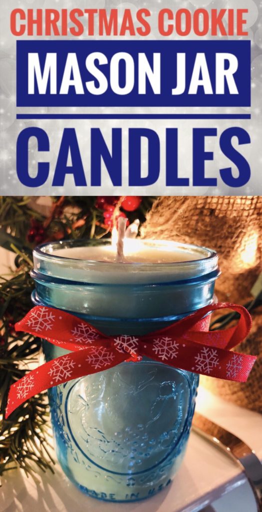 Christmas Cookie Mason Jar Candles are super easy to make and would be great gifts this holiday season!