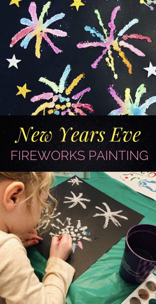 Fireworks Salt Painting - Fun Activity to do with the kids for New Year's Eve!