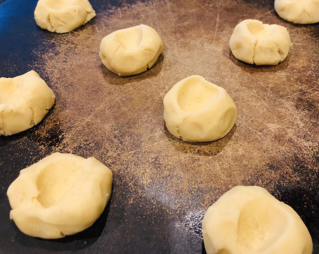 Buttery Almond Thumbprint Cookies