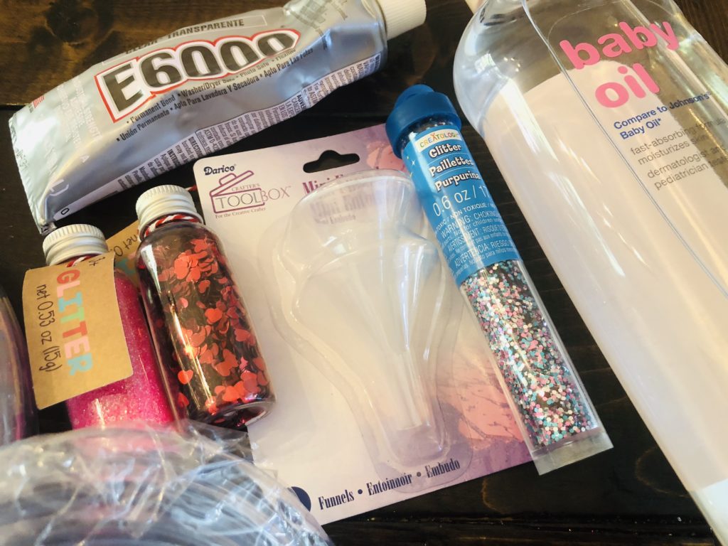 Glitter Tube Bracelets Supplies