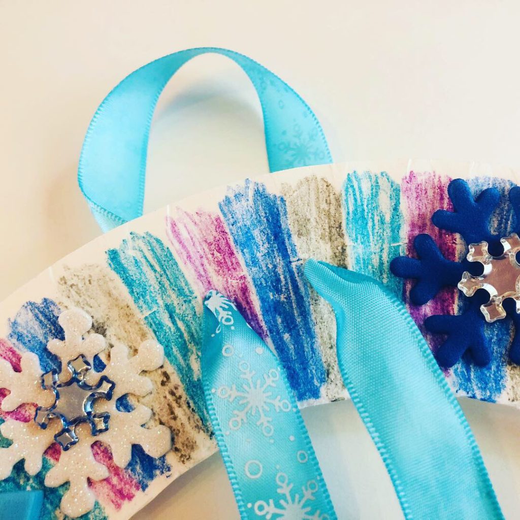 Winter Paper Plate Wreath - Easy Craft for Kids - Glitter On A Dime