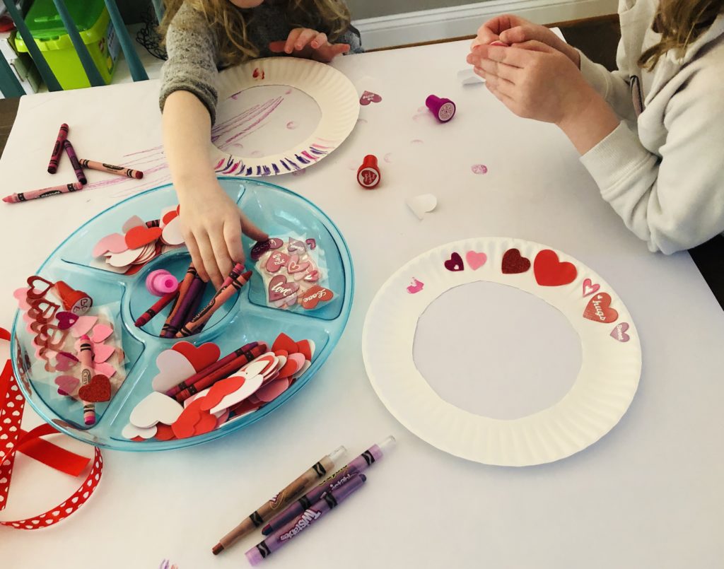 Valentine Heart Paper Plate Wreath Craft