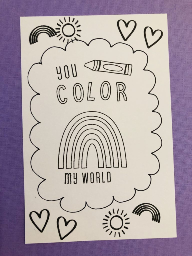 You Color My World DIY ish Personalized Party Favors for Stackable