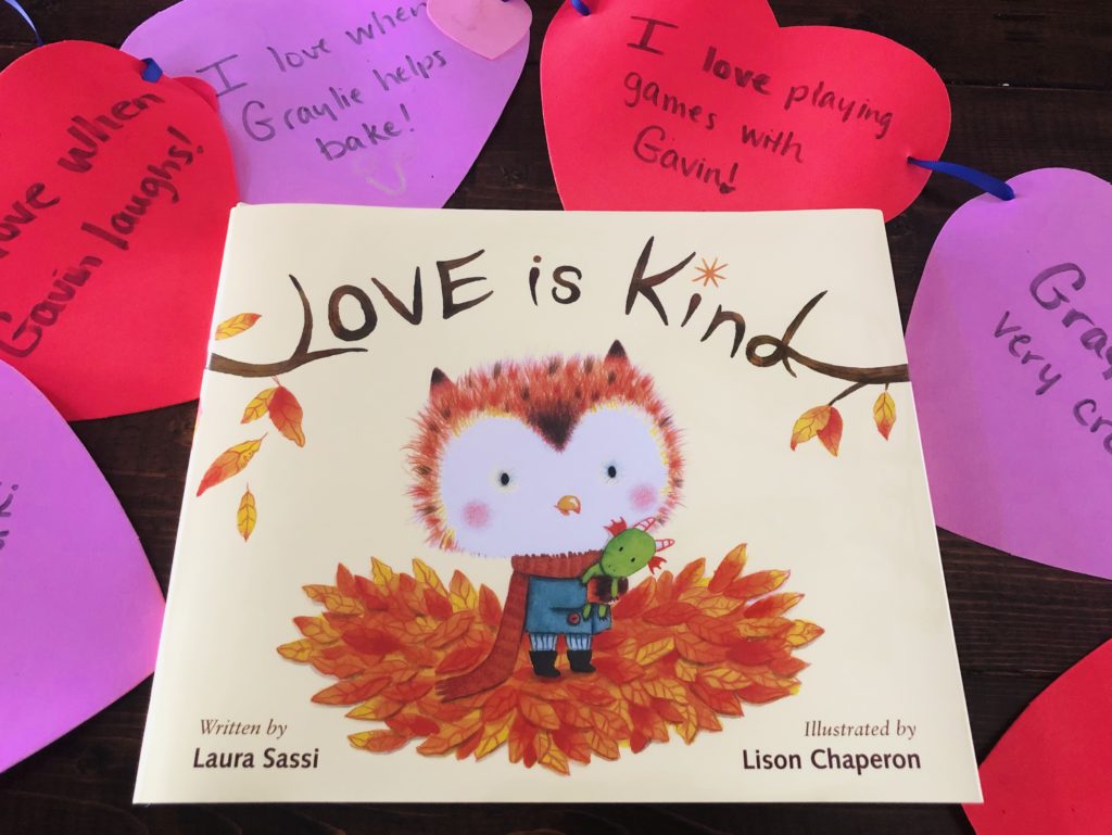 Valentine Book Inspired Craft for Siblings - Heart Banner Kindness Activity