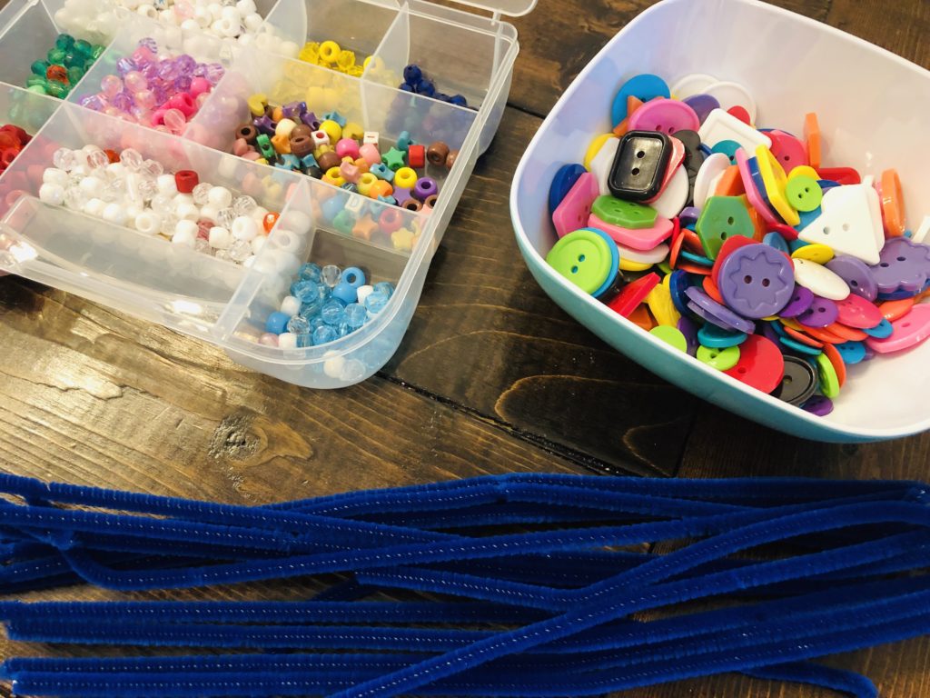 Bead and Button Pipe Cleaner Bracelets