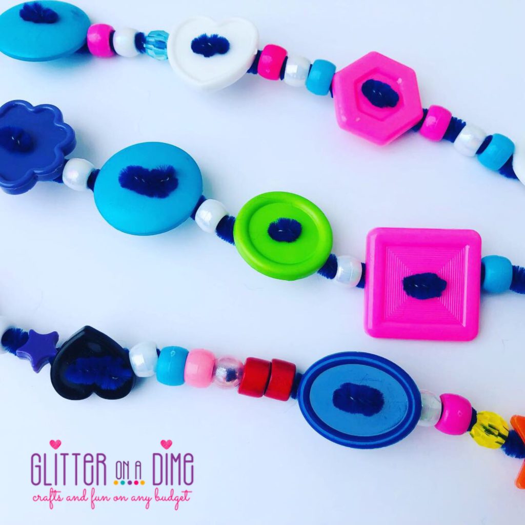 Bead and Button Pipe Cleaner Bracelets