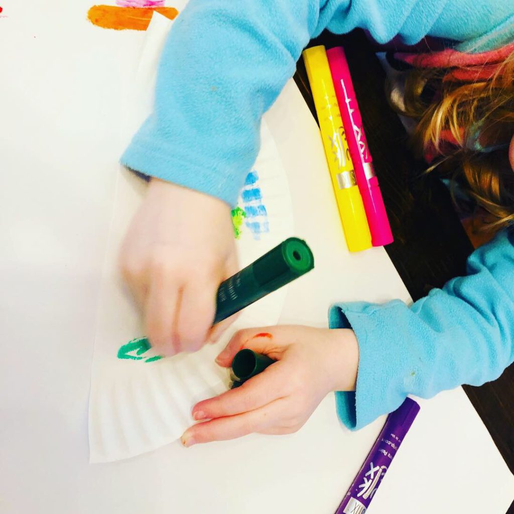 Paper Plate Rainbow Craft