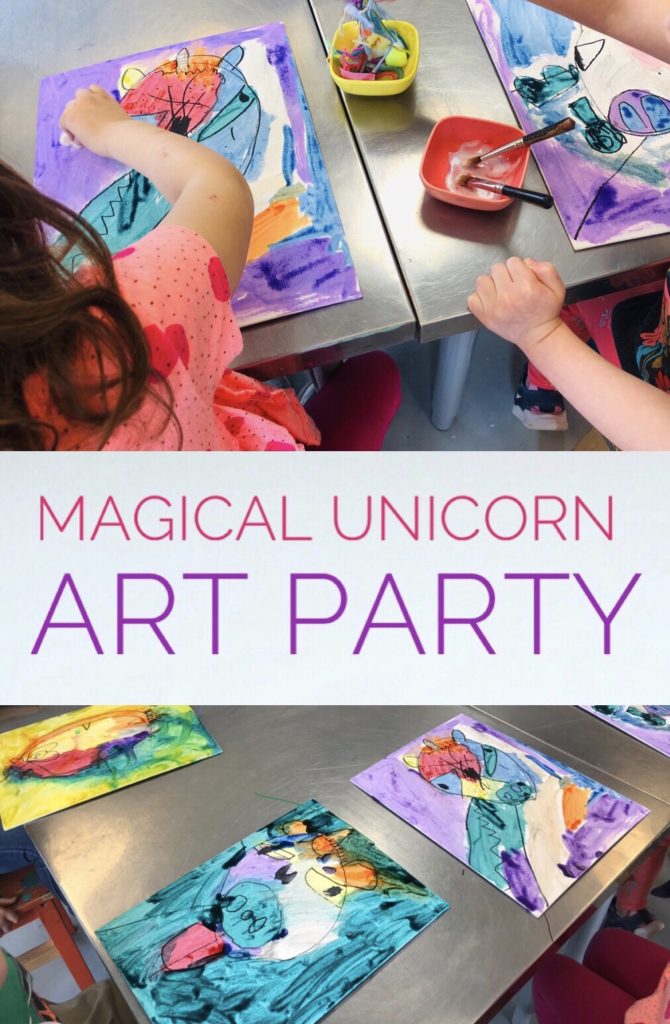 Magical Unicorn Art Party for Kids Birthday