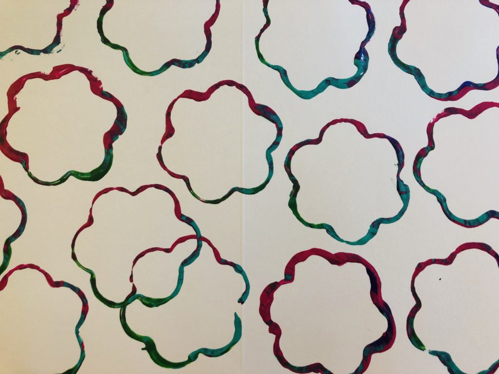 Cookie Cutter Flower Painting