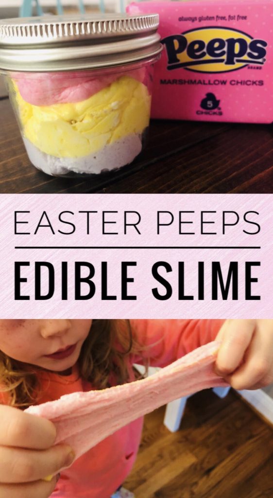 Easter Peeps Edible Slime is a fun and easy craft for kids! Make this recipe with items you already have in your pantry!