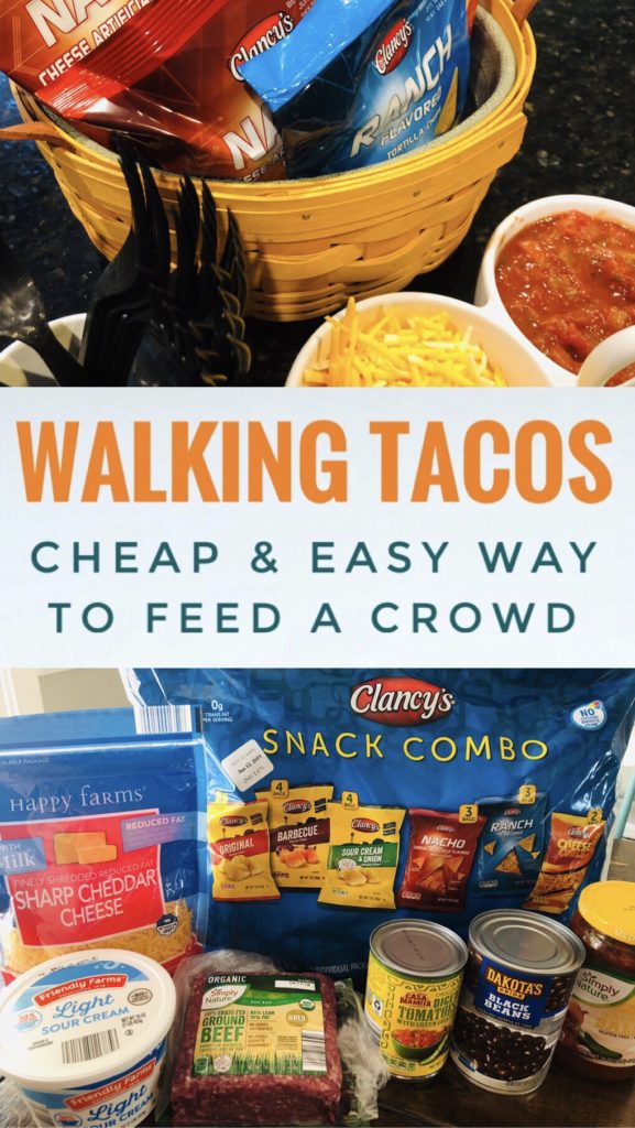 Serve Walking Tacos at your next party or gathering for a cheap and easy way to feed a crowd.