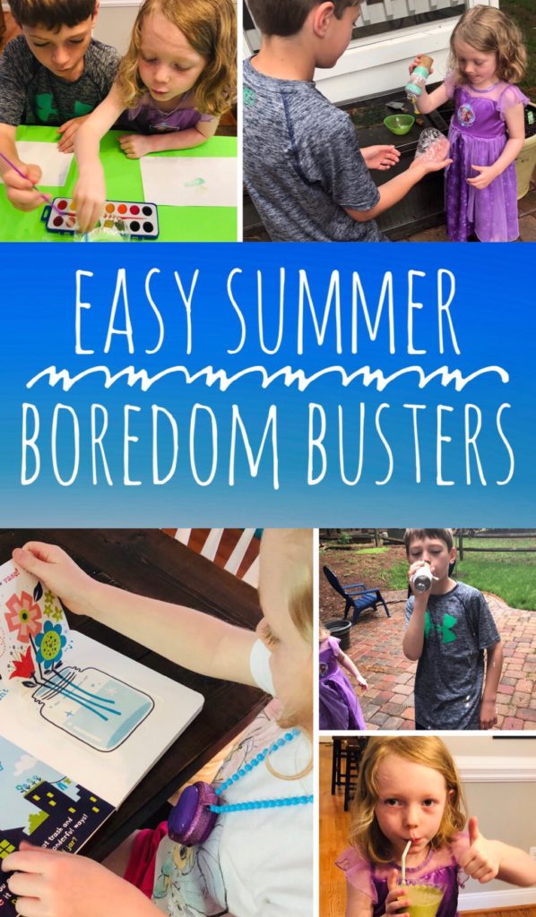 Easy Summer Boredom Busters for Kids - keep kids busy and keep your sanity by planning some simple activities.