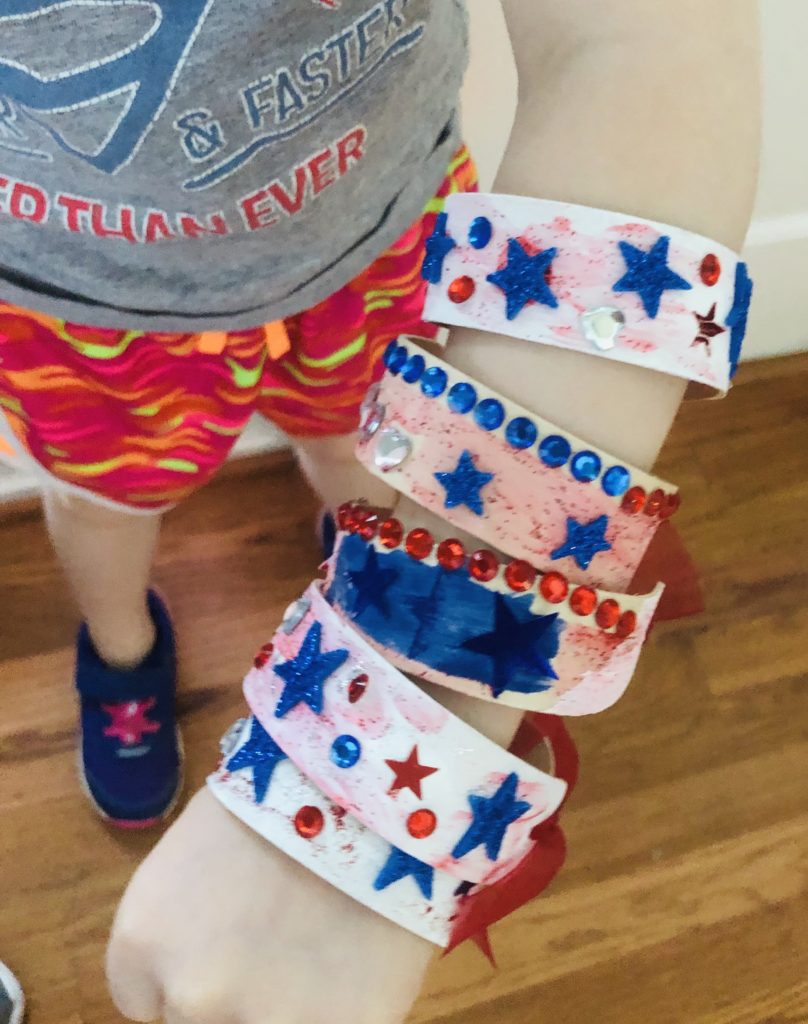 Sparkly Popsicle Stick Bracelets