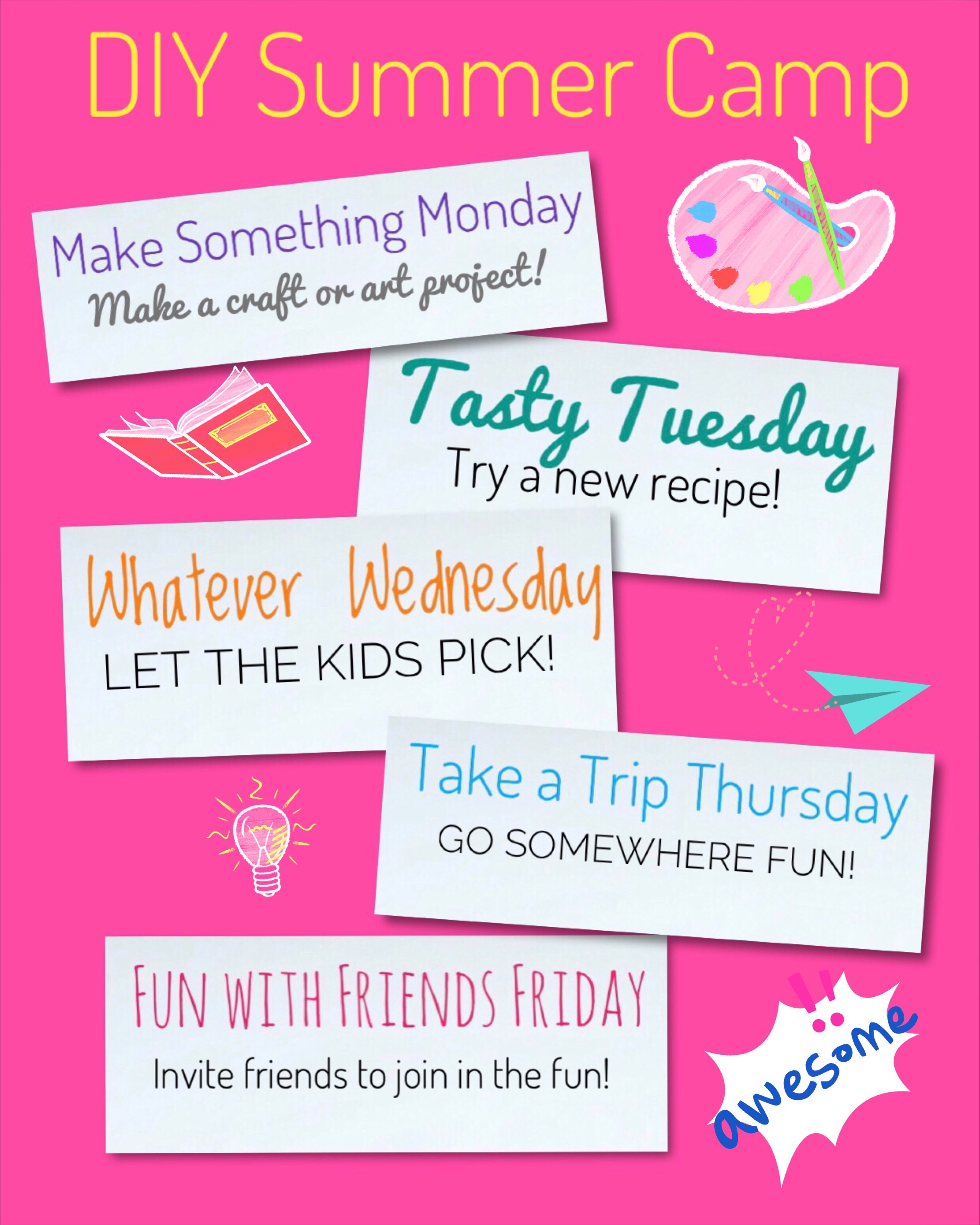 Summer Camp at Home Tips and Themes Glitter On A Dime
