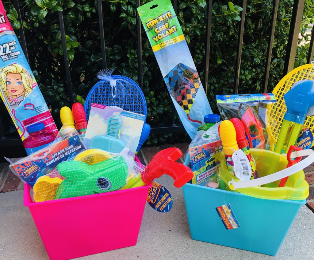 DIY Summer Fun Baskets from Dollar Tree