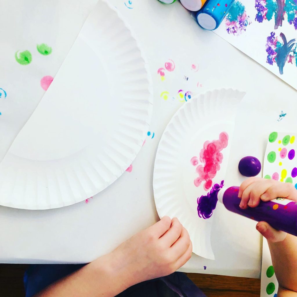 Paper Plate Craft with Dot Markers